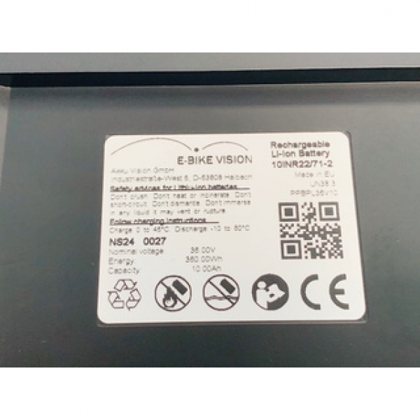36V 10Ah 360Wh
